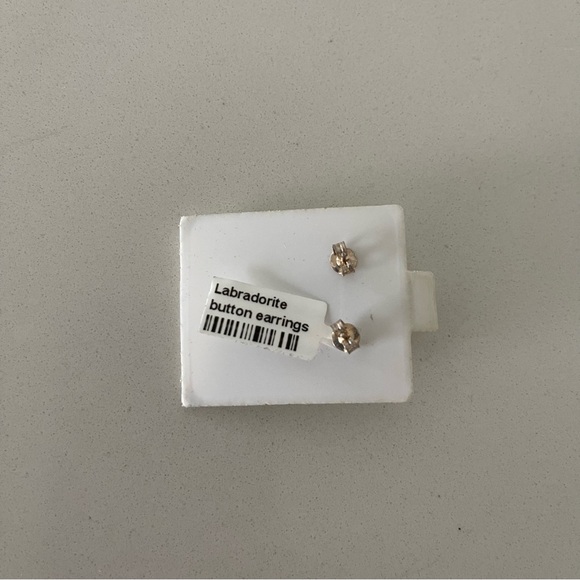 Sterling Silver 925 Labradorite Cabachon Earrings - Picture 7 of 7